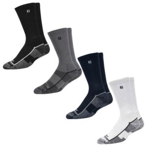 Footjoy Mens ProDry Golf DrySof Breathable Cushioned Support Crew Socks