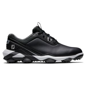 Footjoy Mens 2026 Tour Alpha Golf Shoes - Black/White/Silver - UK 8.5