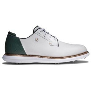Footjoy Mens Traditions Golf Shoes - White/Green/Tan - UK 10