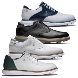 FootJoy Mens 2026 Traditions Breathable Waterproof Spiked Golf Shoes