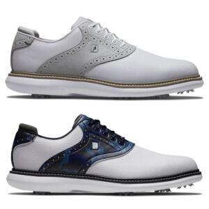 Footjoy Mens FJ Traditions Waterproof Full Grain Leather Spiked Golf Shoes