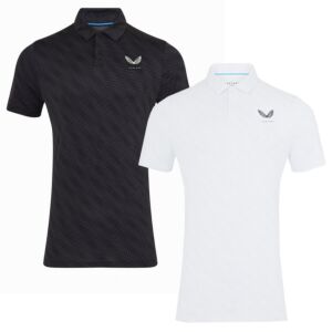 Castore Mens Club Golf Ball Printed Performance Wicking Polo Shirt