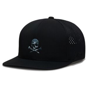 G/Fore Mens Skull and Tees Perforated Delta Adjustable Golf Baseball Cap