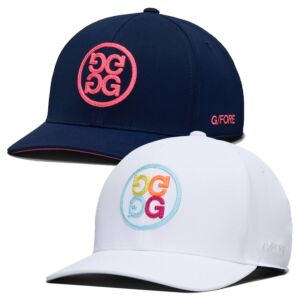 G/Fore Mens Chainstitch Circle G's Contrast Stretch Cotton Twill Golf Cap