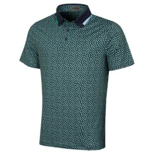 G/Fore Mens Triple/G Jersey 4 Way Stretch Wicking UPF 50+ Golf Polo Shirt