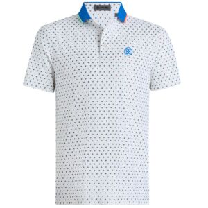 G/Fore Mens Ditsy Floral Tech Piqué 4-Way Stretch Wicking Golf Polo Shirt