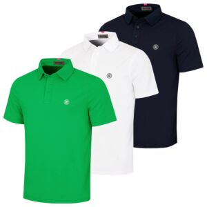 G/Fore Mens Essential Performance Pique Wicking Stretch Golf Polo Shirt