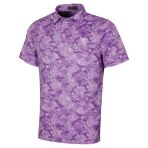 G/Fore Mens Icon Camo Tech Jersey 4 Way Stretch Golf Polo Shirt