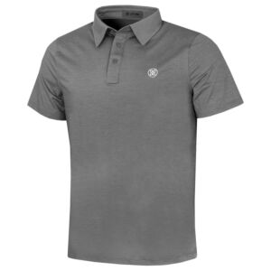 G/Fore Mens Melange Ice Nylon Moisture Wicking 4-Way-Stretch Golf Polo Shirt