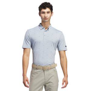 adidas Golf Mens Go To Printed Recycled Breathable AeroReady Polo Shirt