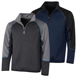 Island Green Mens 1/4 Zip Panelled Elasticated Golf Sweater