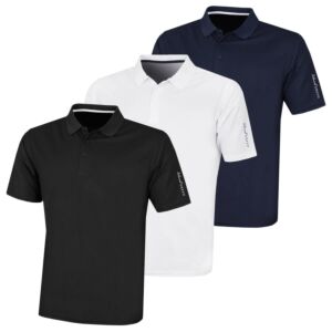 Island Green Mens Pique Stretch Breathable Lightweight Golf Polo Shirt