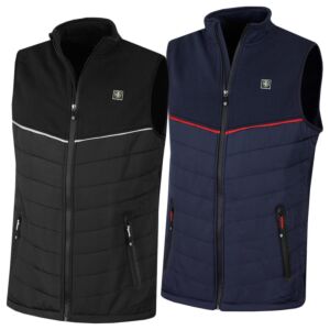 Island Green Mens Full Zip Through Hybrid Quilted Golf Gilet