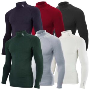 ZeroFit Mens 2026 Heatrub Ultimate Mock Neck Moisture Wicking Baselayer
