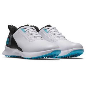 Footjoy Boys FJ Fuel Junior Golf Shoes - White/Black/Blue - UK 1