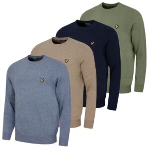 Lyle & Scott Mens Lambswool Blend Crew Neck Jumper Golf Sweater
