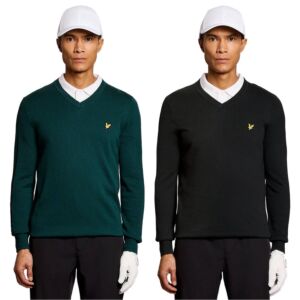 Lyle & Scott Mens 1874 V Neck Breathable Pullover Golf Sweater