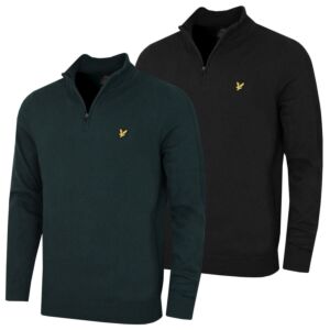 Lyle & Scott Mens 1874 Quarter Zip Jumper Breathable Golf Sweater