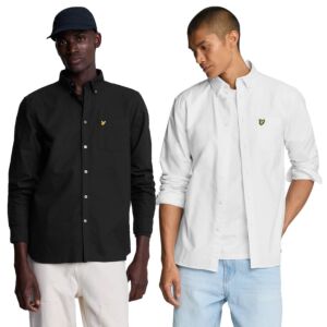 Lyle & Scott Mens 2026 Plain Oxford Collar Button Down Long Sleeved Shirt