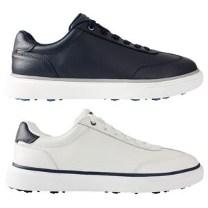Peter Millar Mens 2026 Drift Leather Hybrid Course Spikeless Golf Shoes