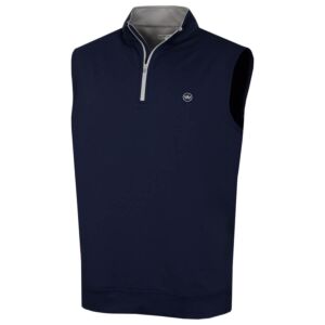 Peter Millar Mens 2026 Galway Stretch Loop Terry 1/4 Zip Golf Vest Gilet
