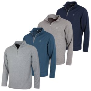 Peter Millar Mens Crown Fleece Stretch Lightweight Quarter-Zip Golf Sweater