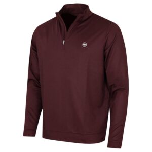 Peter Millar Mens Perth Herringbone Performance Quarter Zip Golf Sweater