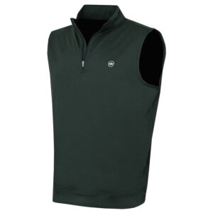 Peter Millar Mens Galway Melange Performance Quarter Zip Golf Sweater