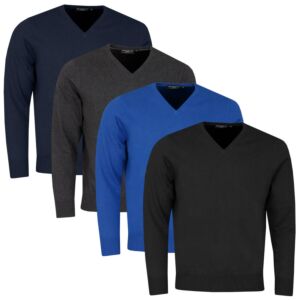 Glenmuir Eden Cotton Lightweight Anti-Odour V-Neck Golf Sweater