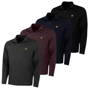 Lyle & Scott Mens Golf Course Midlayer Premium Quarter Zip Classic Sweater