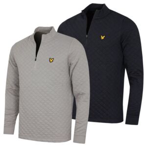 Lyle & Scott Mens Golf Quilted Lightweight Half Zip Midlayer Sweater