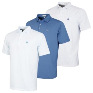 Peter Millar Mens Highlands Performance Jersey Wicking Golf Polo Shirt