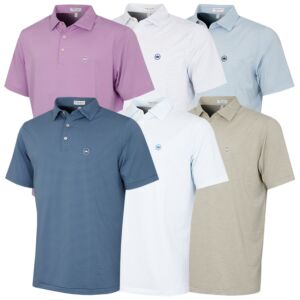 Peter Millar Mens Highlands Jersey Wicking Golf Polo Shirt