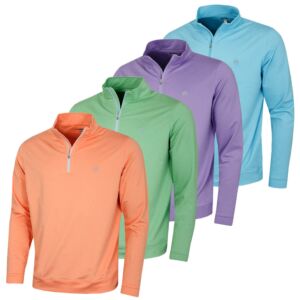 Peter Millar Mens Perth Melange Performance 1/4 Zip Golf Stretch Sweater