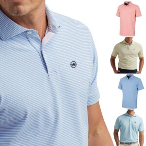 Peter Millar Mens Ballad Performance Jersey 4-Way Stretch Golf Polo Shirt