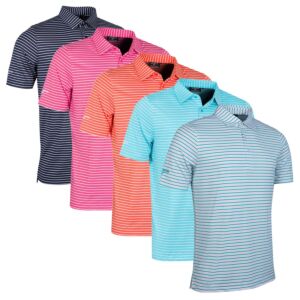 Glenmuir Mens Muirhead Moisture Wicking Golf UV Protection Polo Shirt