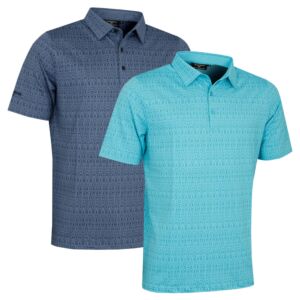 Glenmuir Mens Glen Moisture Wicking Breathable Stretch Golf Polo Shirt