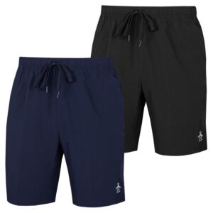 Original Penguin Mens 8" Solid Performance Drawstring Stretch Tennis Shorts