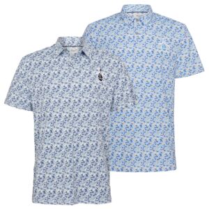 Original Penguin Mens Jumbrella Novelty Print Large Logo Golf Polo Shirt