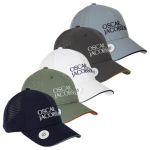 Oscar Jacobson Mens Hornsey Mesh Magnetic Ball Marker Adjustable Golf Cap