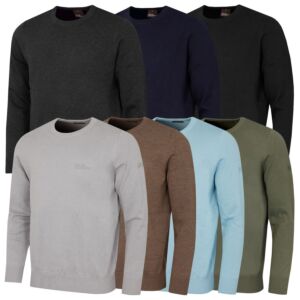 Oscar Jacobson Mens Westfield Crew Neck Soft Knit Golf Sweater