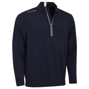 Oscar Jacobson Mens Drew Midlayer Moisture Wicking Stretch Golf Sweater