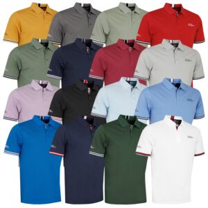 Oscar Jacobson Mens Durham Tour 4 Way Stretch Golf Polo Shirt