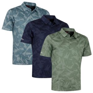 Oscar Jacobson Mens Bulkeley 4-Way Stretch UPF 50+ Golf Polo Shirt