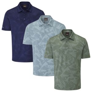 Oscar Jacobson Mens Bulkeley 4-Way Stretch UPF 50+ Golf Polo Shirt