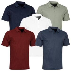 Stuburt Golf Mens Aura Moisture Wicking Breathable Golf Polo Shirt