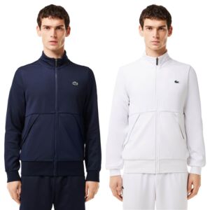 Lacoste Mens Crocodile Logo Regular Fit Full Zip Sweater