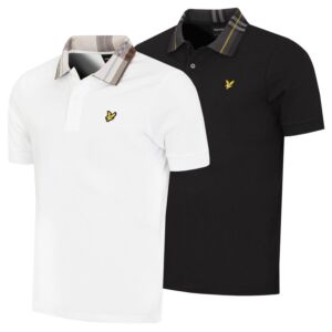 Lyle & Scott Mens Tartan Collar Classic Regular Fit Golf Polo Shirt