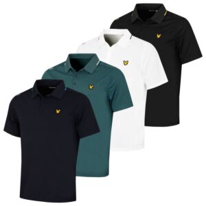 Lyle & Scott Mens 2026 1874 Tipped Tech Stretch Lightweight Golf Polo Shirt