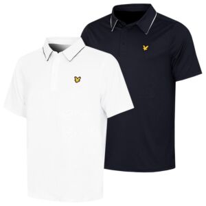 Lyle & Scott Mens Contrast Collar Breathable Comfy Golf Polo Shirt